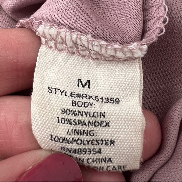 Womens Long Bell Sleeve Dress size M Pink Lace Up Fairy Cottage Coquette Midi - Picture 9 of 9